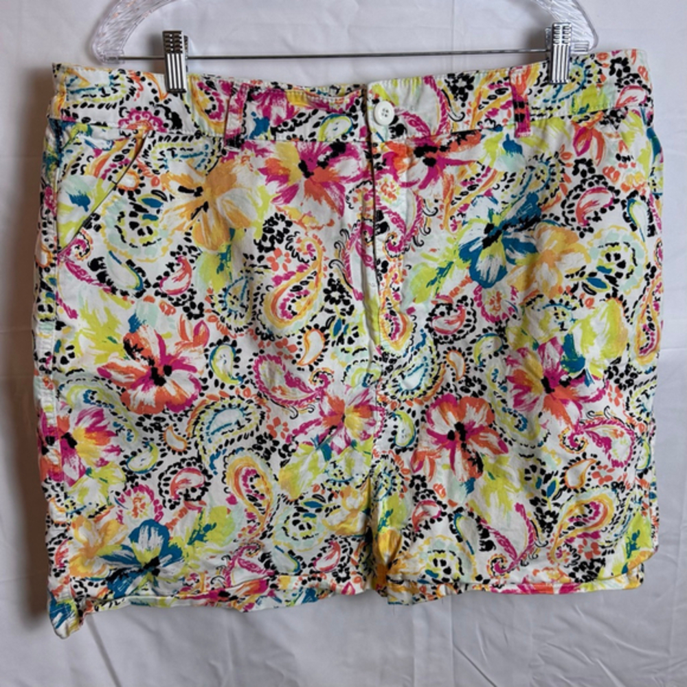 Women's CJ Banks White Multicolor Floral Skort 20W
